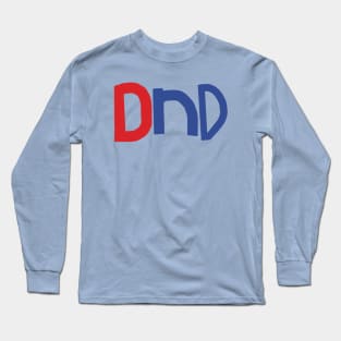 DND Typography in Red and Blue Long Sleeve T-Shirt